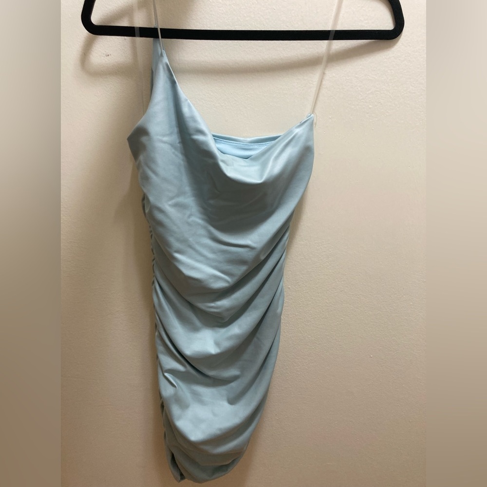 Windsor ocean blue (looks like baby blue too lol) one shoulder party dress.